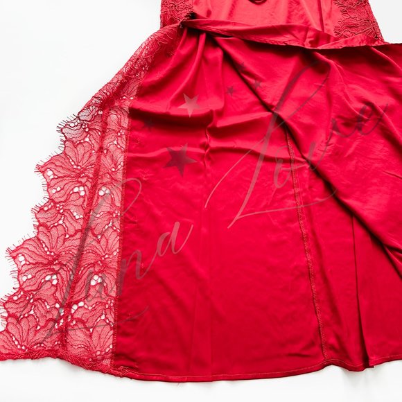 FOR LOVE & LEMONS Casey Maxi Dress in Red NWT - Picture 6 of 12